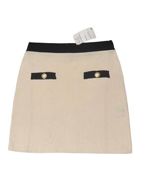 H&M Cream Fine-Knit Mini Skirt